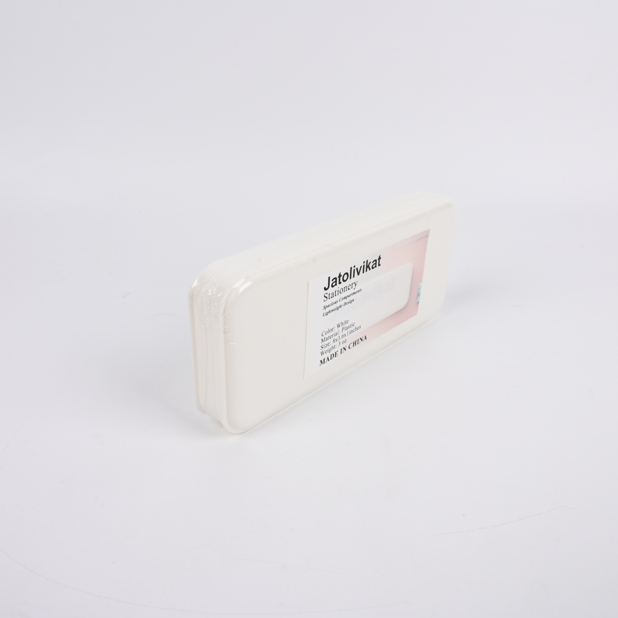 Jatolivikat White Plastic Pencil Case Stationery, 8 Inch Spacious School Supplies with Multiple Compartments, Lightweight School Pouch Stationery for Students & Kids - Image 4