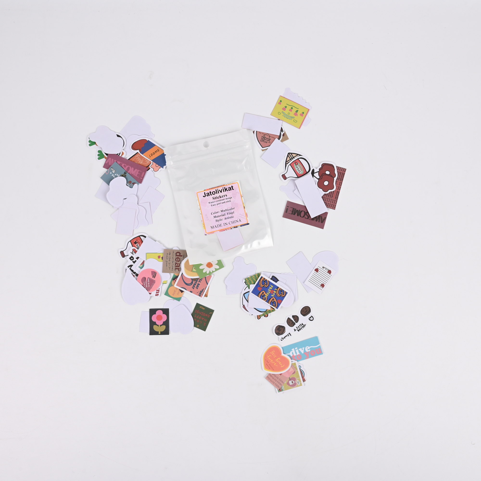 Jatolivikat 50 Pcs Vintage Botanical Stickers, 5x5 Inch Waterproof Aesthetic Sticker Pack for Journaling, Laptop, Water Bottle, Scrapbook, DIY Decoration - Image 4